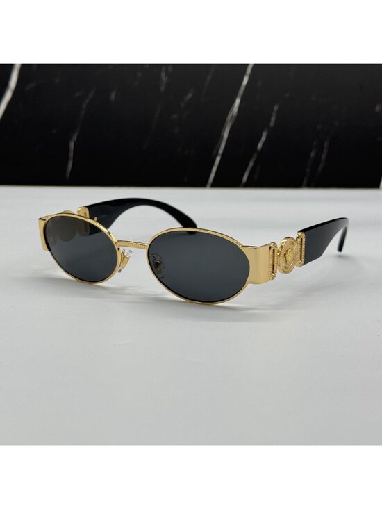 Versace VE2299 1002/87 Round Gray Gold Unisex Sunglasses Authentic NEW main image 6